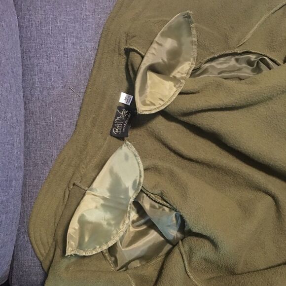 Bob Mackie Medium Green Embroidered Fuzzy Jacket - Picture 10 of 10